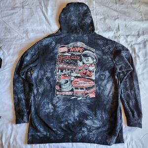 Universal Studios Halloween Horror Nights Terror Tram Black Tie-Dye 2XL Hoodie G